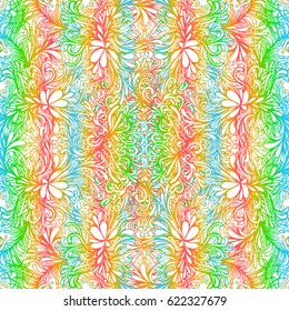 Vector seamless floral ornament. Unique design for wrapping paper, wallpaper. Pattern for printing on fabric. Decor for textiles, spa, phone covers, a notebook, mugs. 
Print. Meditation. Abstraction.