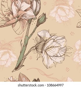 vector seamless floral  pattern