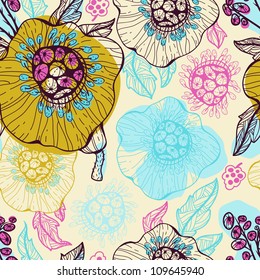 vector seamless floral pattern