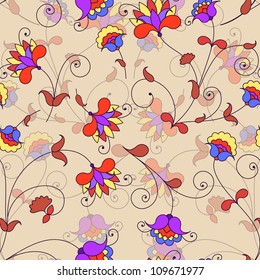 Vector seamless floral pattern