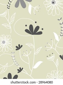 Vector seamless floral pattern