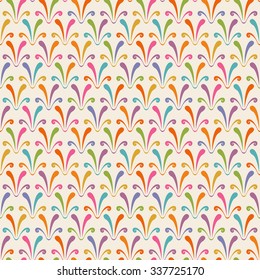 Vector seamless floral pattern. Abstract decorative color illustration for print, web