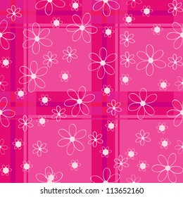 Vector seamless floral pattern for a baby