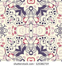 vector seamless floral pattern background