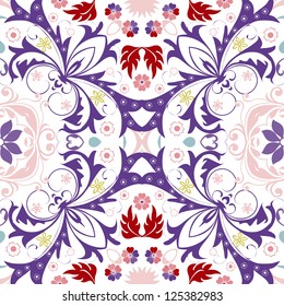 vector seamless floral pattern background