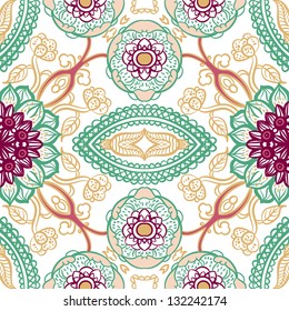 vector seamless floral pattern background