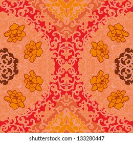 vector seamless floral pattern background