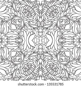 vector seamless floral pattern background