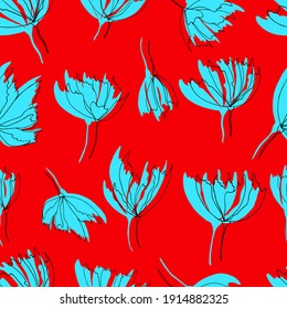 Patrón floral sin fisuras vectorial. Ilustración botánica. Diseño de embalajes, telas, textiles, papel pintado, sitio web, postales. Antecedentes de tela, textil, papel, papel pintado, páginas web, boda 