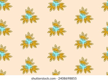Vector seamless floral pattern in bright colors. Spring floral background for your design.