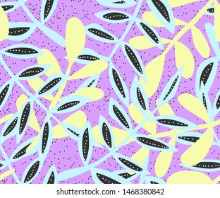 Vector seamless floral pattern by hand draw. 