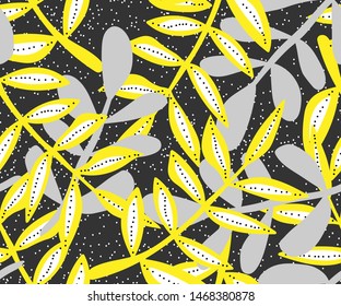 Vector seamless floral pattern by hand draw. 