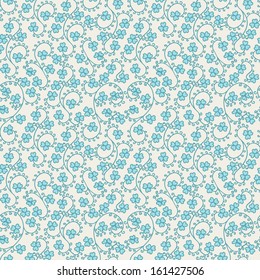 Vector seamless floral pattern. Seamless pattern can be used for wallpapers, pattern fills, web page backgrounds,surface textures.