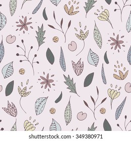 Vector seamless floral pattern. Can be used for wrapping, textile, wallpaper, postcards and many more.
