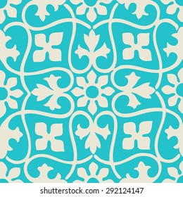 Vector seamless floral pattern colorful vintage background
