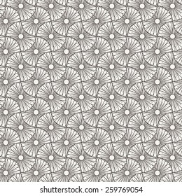 Vector seamless floral pattern in contrasting colors