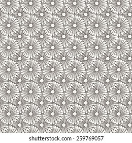 Vector seamless floral pattern in contrasting colors