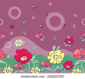 Cupón de patrón floral sin fisuras vectorial para tela. Fondo decorativo
con adorno floral.