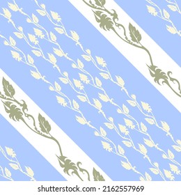 Vector seamless floral pattern with curly liana isolated on a white background, for fabric design, textile, wallpaper, wrapping paper, background for the site.
