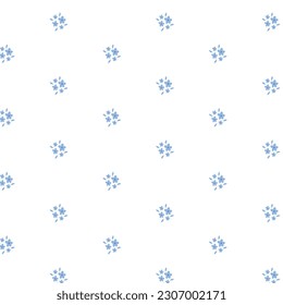 Vector seamless floral pattern. Cute print with small flowers. Flat style. Spring pattern with blooming flowers.