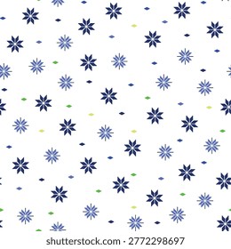 Vector seamless floral pattern cute print with small flowers flat style spring pattern with blooming flowers
