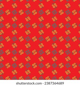 Vector seamless floral pattern for design red background modern floral pattern
