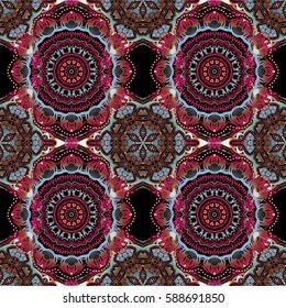 Vector seamless floral pattern for design, textile or fabric. Vector illustration.