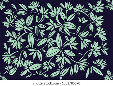 vector seamless floral pattern drawn by hand for printing wrapping paper, fabric, wallpaper.Pattern for making shawls, tablecloths