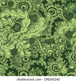 Vector seamless floral pattern/ Elegant background with flowers and leaves.