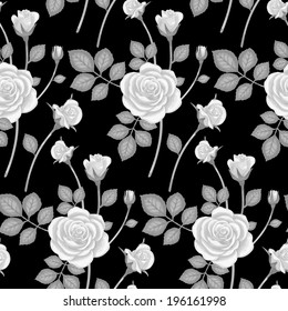Vector seamless floral pattern. Endless background.