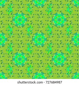 Vector seamless floral pattern with flowers, leaves, decorative elements, splash, blots, drop Hand drawn contour lines and strokes Doodle sketch style, graphic vector drawing illustration.