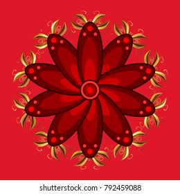 Vector seamless floral pattern with flowers, leaves, decorative elements, splash, blots, drop Hand drawn contour lines and strokes Doodle sketch style, graphic vector drawing illustration.