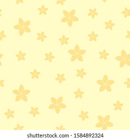 Vector seamless floral pattern with frangipani. Cute design for wrapping, wallpaper, textile