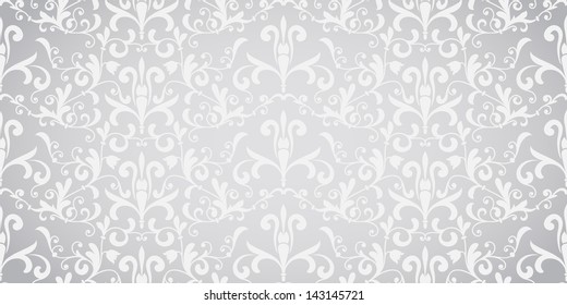 Vector Seamless Floral Pattern, gradient background, seamless pattern in swatch menu, fukky editable eps 10 file