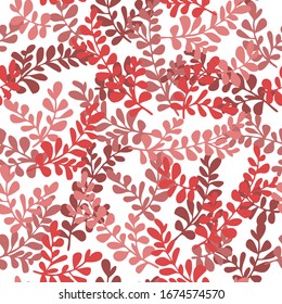 Vector seamless floral pattern with hand drawn small branches. Cute simple design for wallpaper, fabric, textile, wrapping paper