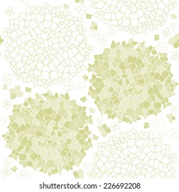 Vector seamless floral pattern with  hydrangeas. 