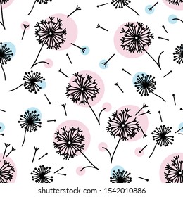 Vector seamless floral pattern. Vector illustration. Design element for textiles, wallpaper, t-shirts, packaging, postcards, brochures, posters and other uses.