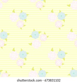 Vector seamless floral pattern in japanese style.