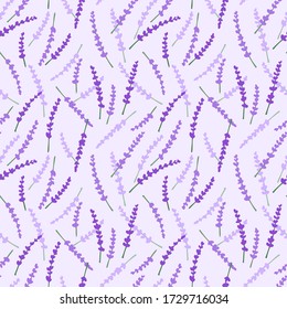 Vector nahtlose Blumenmuster aus Lavendel. Einfache Ausführung für Tapeten, Gewebe, Textilien, Packpapier