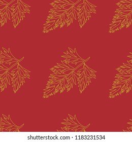 Vector seamless floral pattern with leafs. Autumn background
