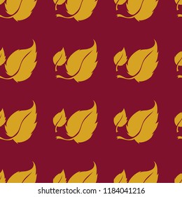 Vector seamless floral pattern with leafs