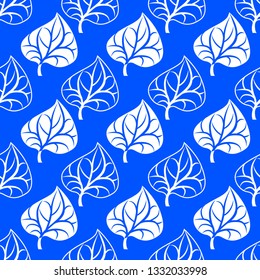 Vector seamless floral pattern with leafs. Plant background