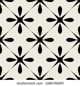 Vector seamless floral pattern. Modern geometric stylish texture. Repeating geometric tiles