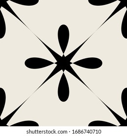 Vector seamless floral pattern. Modern geometric stylish texture. Repeating geometric tiles