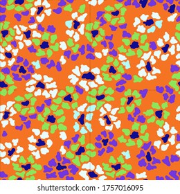 Vector seamless floral pattern. Modern stylish texture. Endless abstract mesh. Hand drawn background.