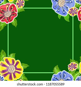 vector seamless floral pattern on a color background  