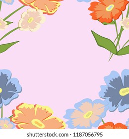 vector seamless floral pattern on a color background  