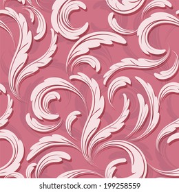 Vector seamless floral pattern with pastel colors foliage for textile,background,wallpaper and other ideas