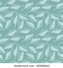 Vector seamless floral pattern. Retro stylish texture. Repeating leaves.