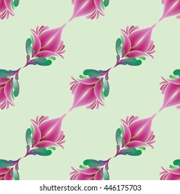Vector seamless floral pattern. Pattern of rosebuds.